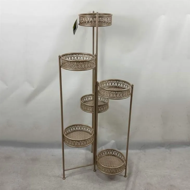 Gold Tiered Plant Stand